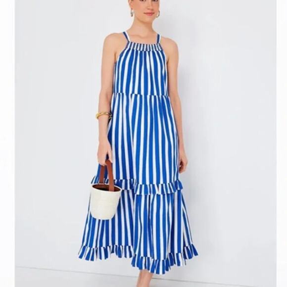 Tuckernuck Pomander Place Avondale Dress Blue Stripe Size XXL - Picture 2 of 7